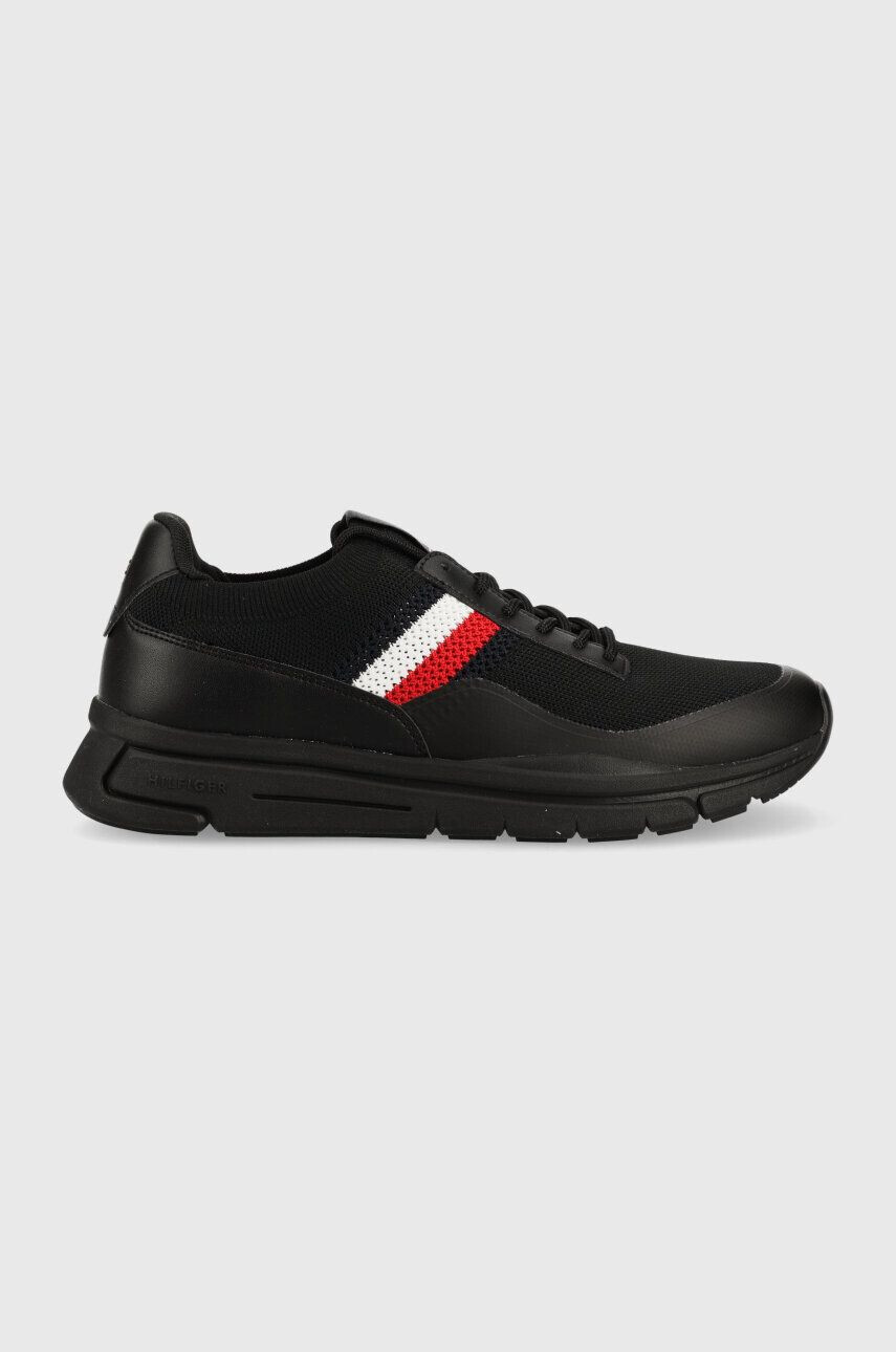 Tommy Hilfiger sportcipő PREMIUM LIGHTWEIGHT RUNNER KNIT fekete - Pepit.hu