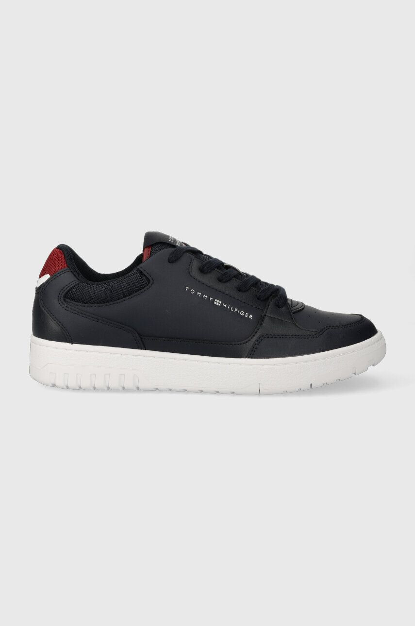 Tommy Hilfiger sportcipő TH BASKET CORE LEATHER sötétkék FM0FM04693 - Pepit.hu