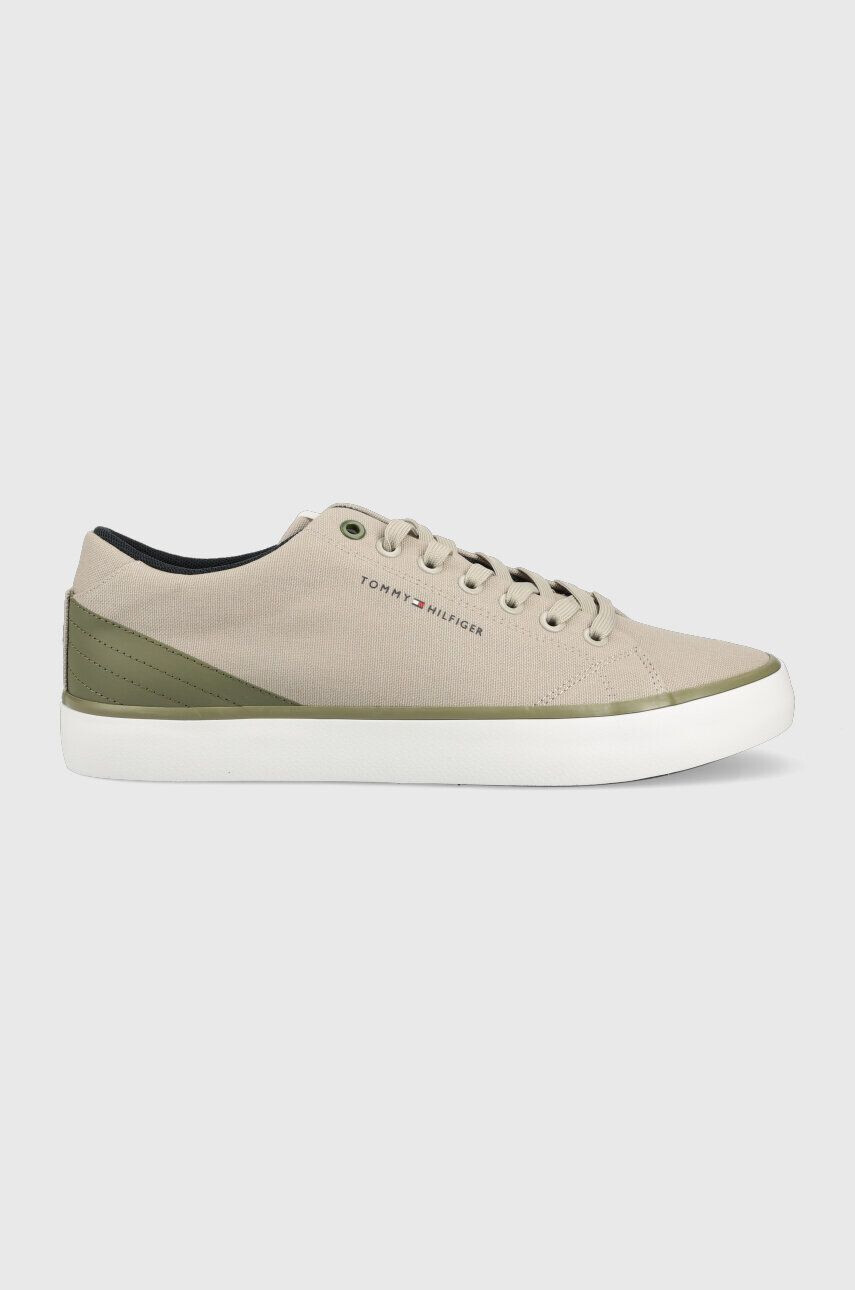 Tommy Hilfiger sportcipő TH HI VULC CORE LOW CANVAS bézs FM0FM04737 - Pepit.hu