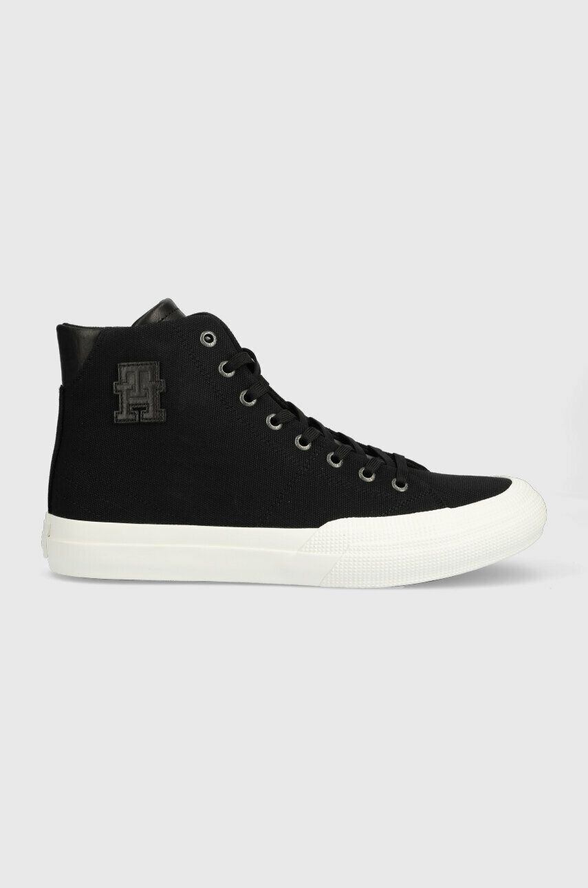 Tommy Hilfiger sportcipő TH HI VULC PREMIUM BANANATEX fekete férfi FM0FM04572 - Pepit.hu