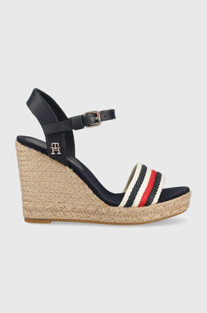 Tommy Hilfiger szandál CORPORATE WEDGE sötétkék női éksarkú FW0FW07086 - Pepit.hu