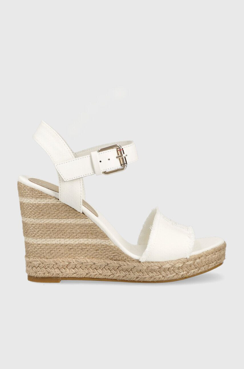 Tommy Hilfiger szandál ECRU DENIM WEDGE SANDAL fehér női éksarkú FW0FW07191 - Pepit.hu