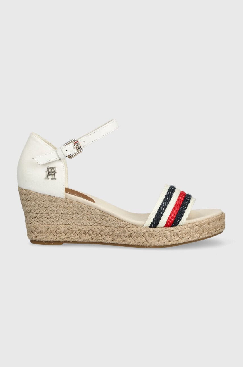 Tommy Hilfiger szandál MID WEDGE CORPORATE fehér női éksarkú - Pepit.hu