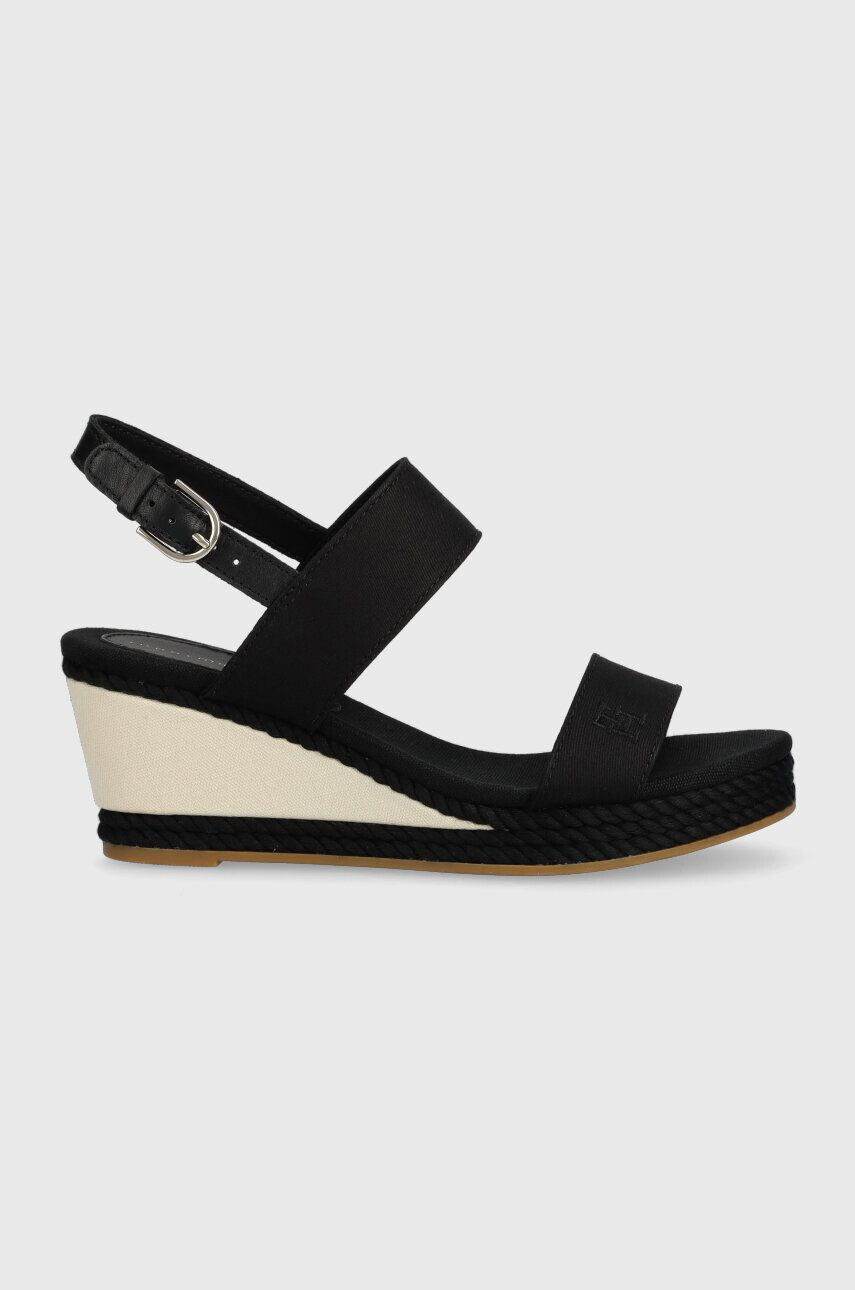 Tommy Hilfiger szandál ROPE WEBBING MID WEDGE fekete női éksarkú FW0FW07092 - Pepit.hu