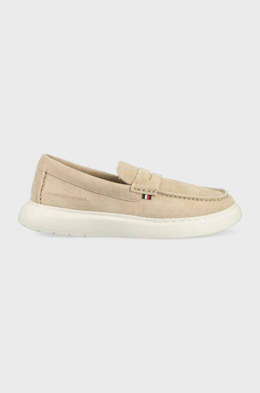 Tommy Hilfiger velúr mokaszin HYBRID LOAFER sötétkék férfi FM0FM04440 - Pepit.hu