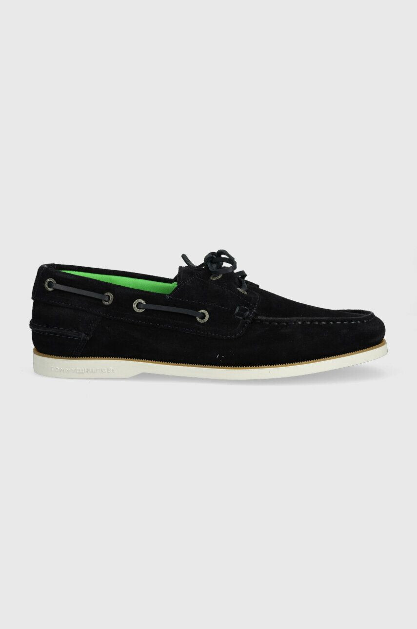 Tommy Hilfiger velúr mokaszin TH BOAT SHOE CORE SUEDE barna férfi FM0FM04505 - Pepit.hu