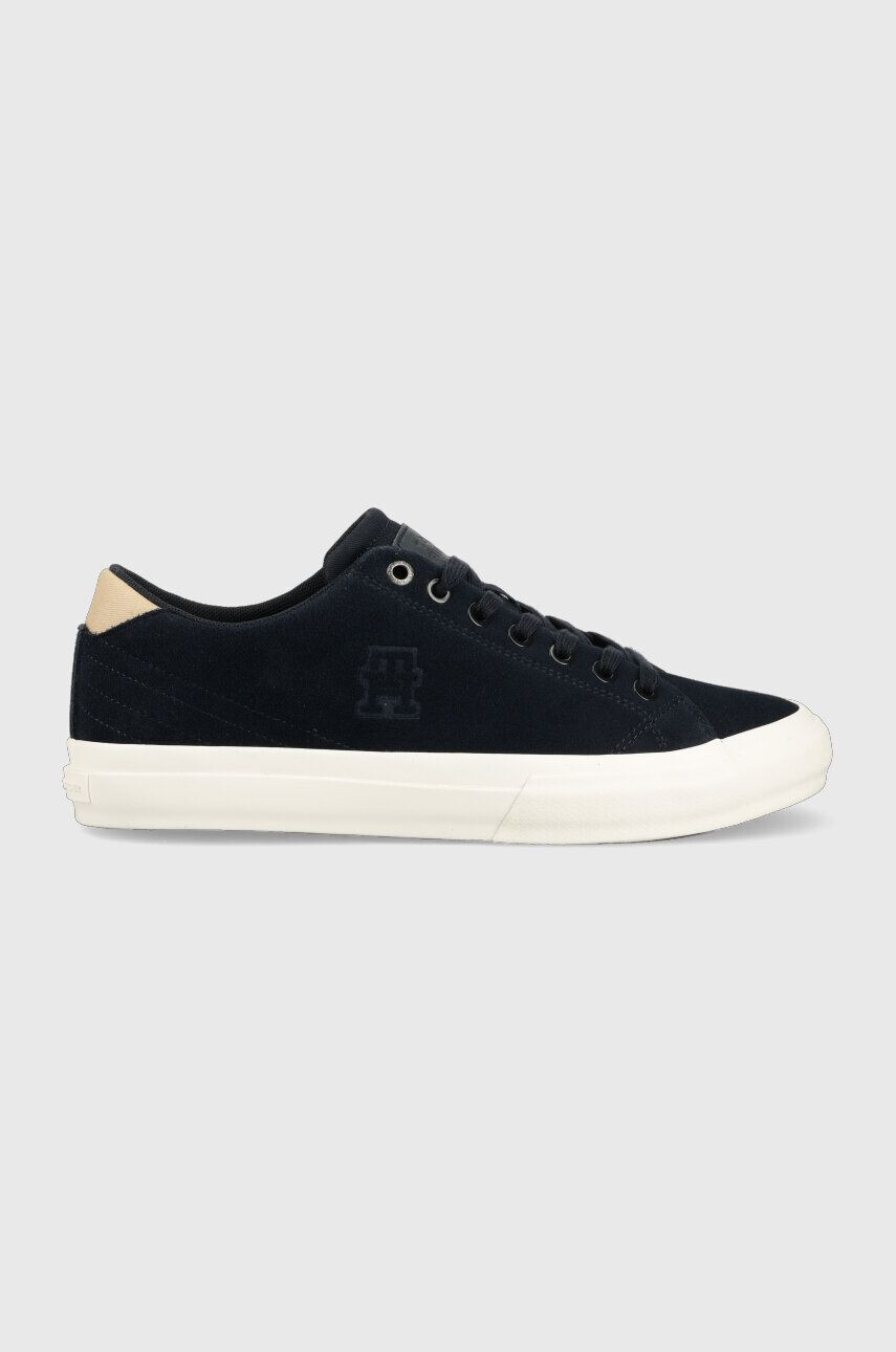 Tommy Hilfiger velúr sportcipő TH HI VULC STREET LOW sötétkék FM0FM04590 - Pepit.hu