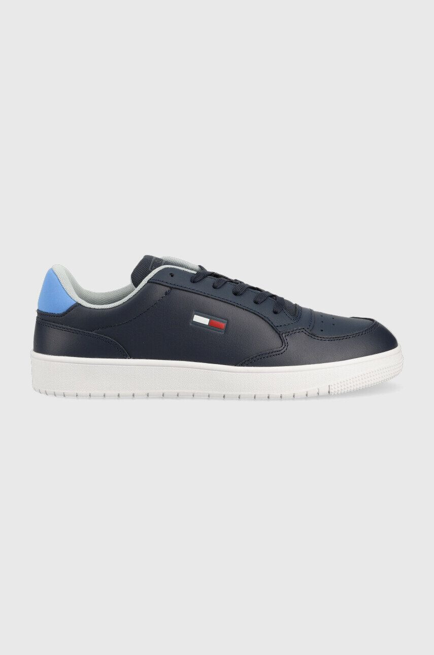 Tommy Jeans bőr sportcipő City Leather Cupsole sötétkék - Pepit.hu