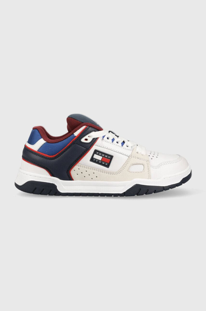 Tommy Jeans bőr sportcipő Skate Sneaker fehér - Pepit.hu