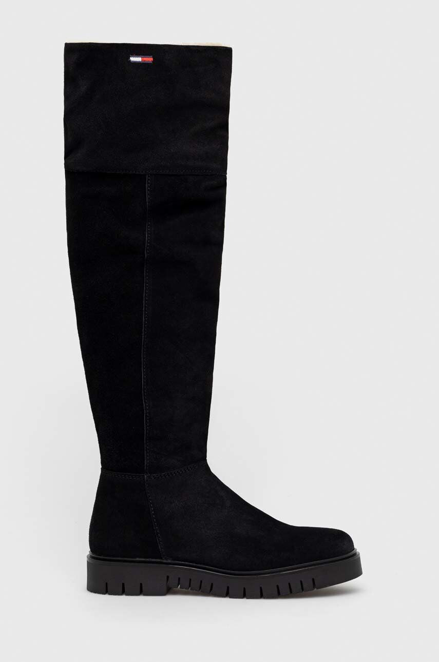 Tommy Jeans csizma velúrból Warmlined Long Boot - Pepit.hu