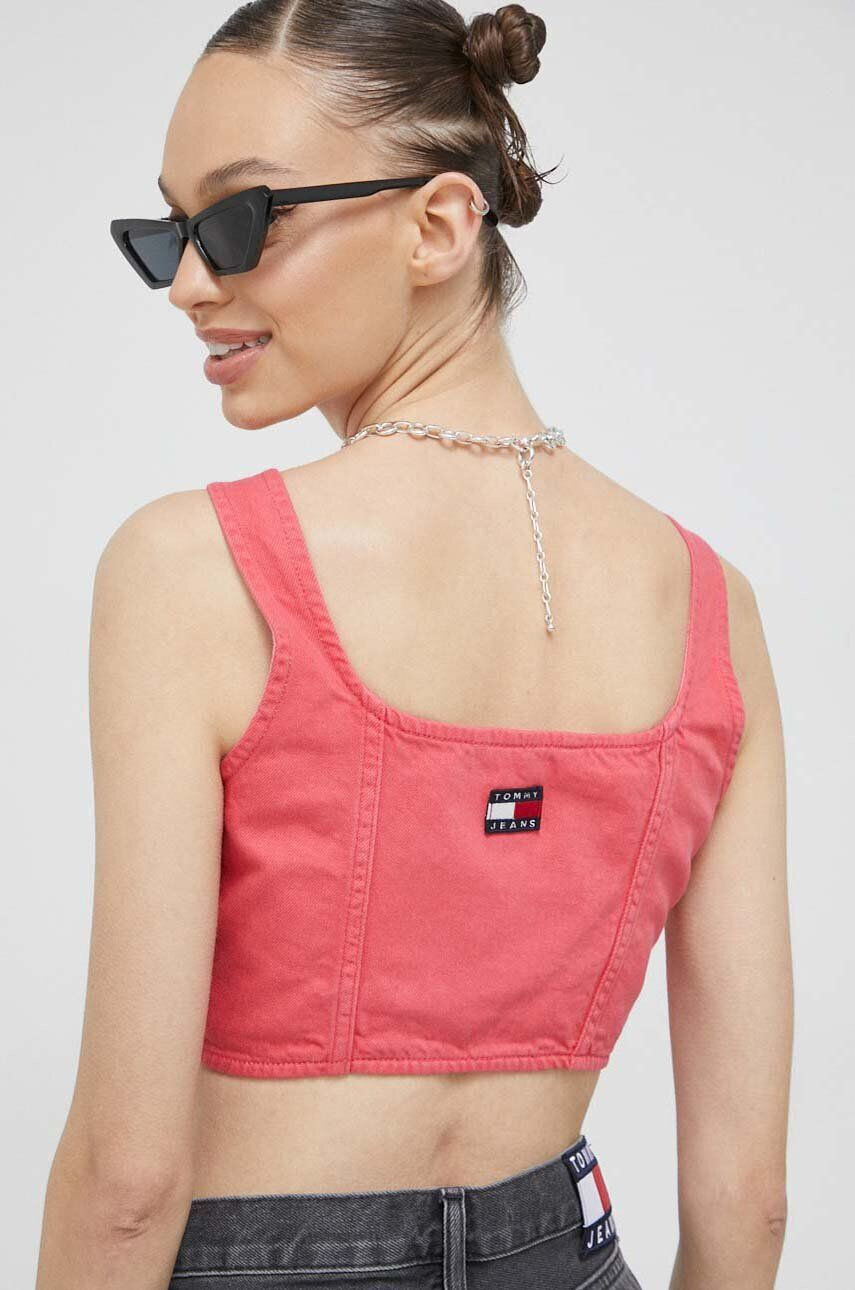 Tommy Jeans farmer top zöld - Pepit.hu