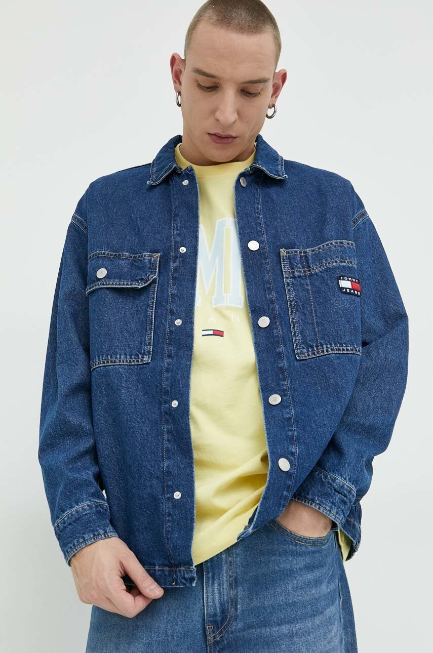 Tommy Jeans farmerdzseki férfi sötétkék átmeneti oversize - Pepit.hu