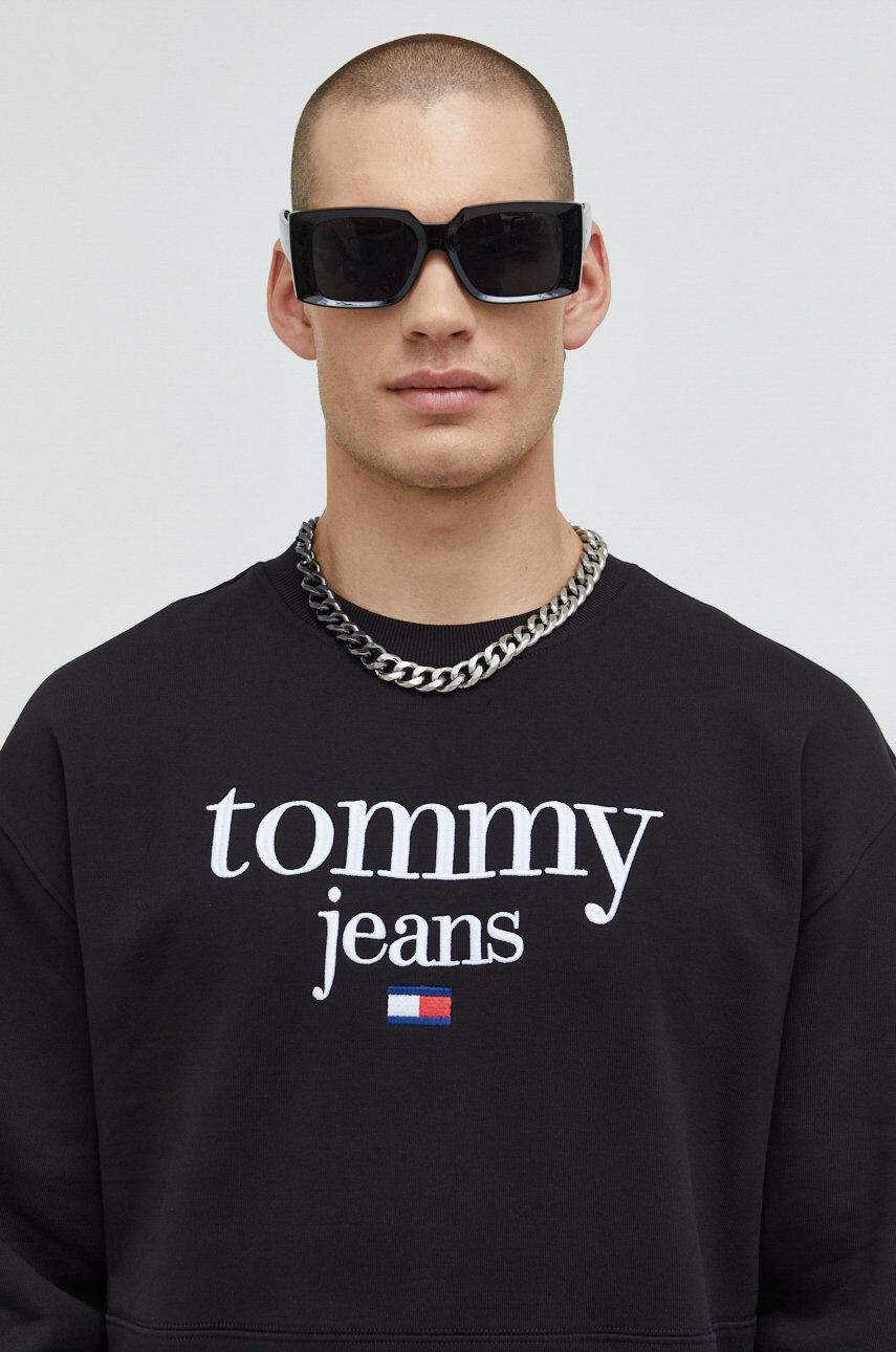 Tommy Jeans felső fekete férfi nyomott mintás - Pepit.hu