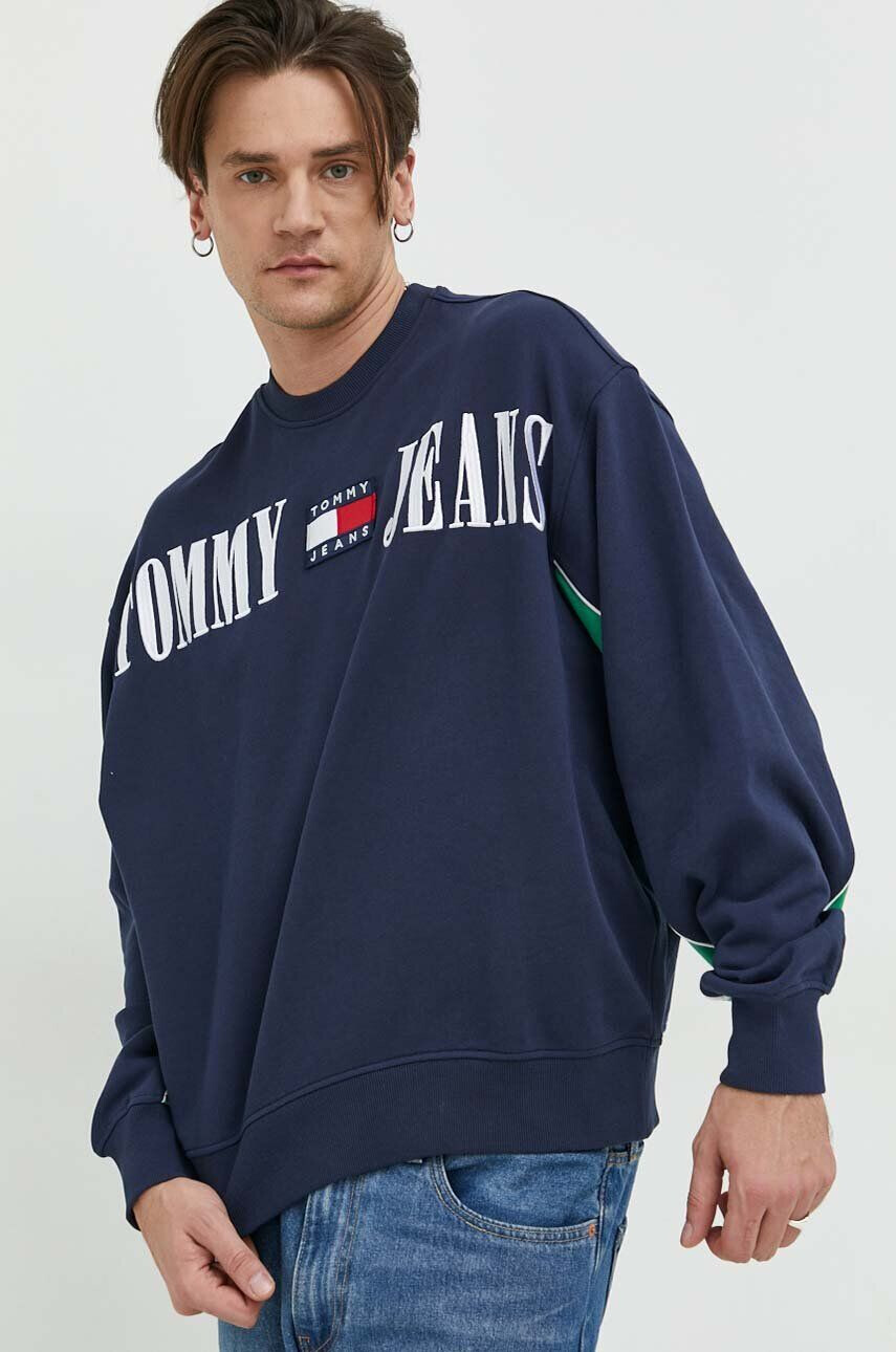 Tommy Jeans felső sötétkék férfi nyomott mintás - Pepit.hu