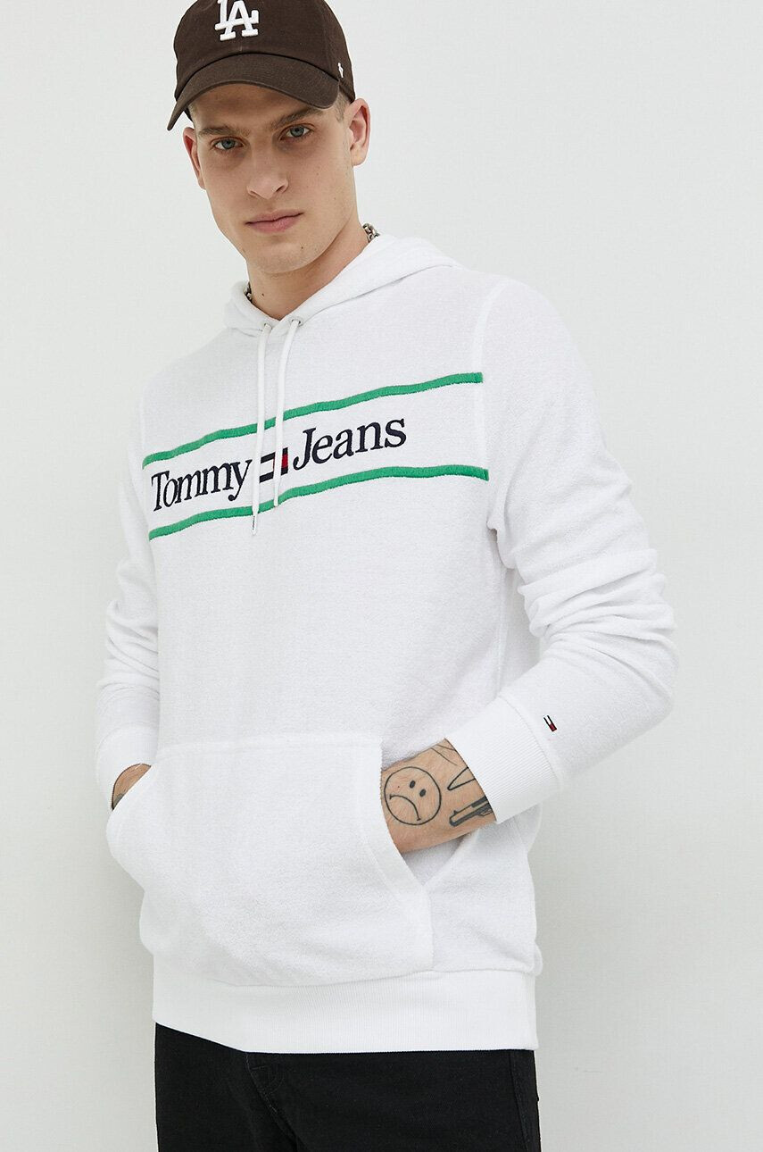 Tommy Jeans felső fehér férfi nyomott mintás kapucnis - Pepit.hu