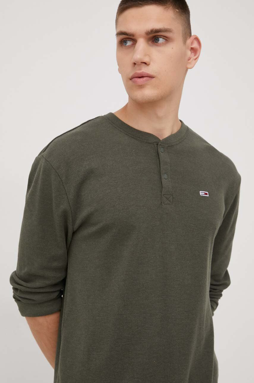 Tommy Jeans hosszú ujjú Henley - Pepit.hu