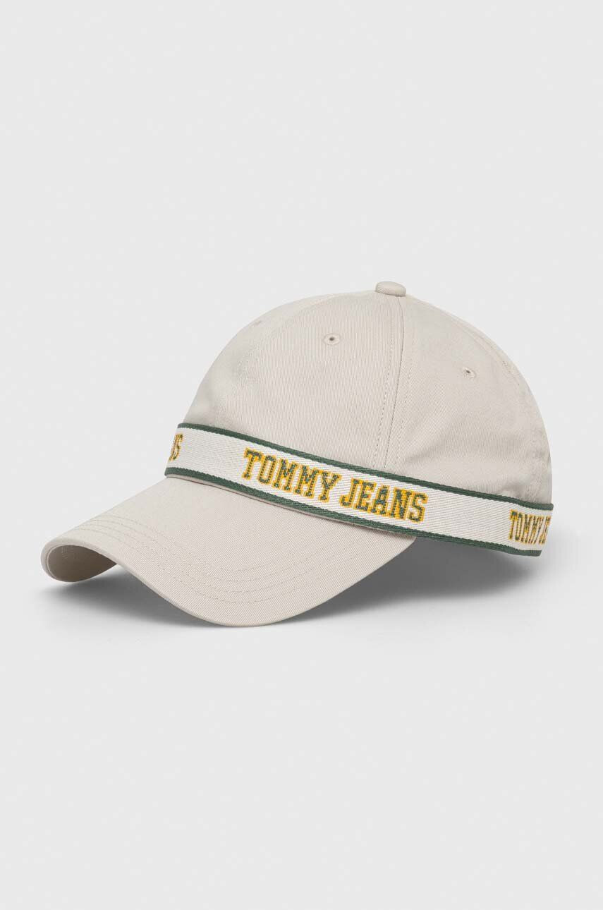 Tommy Jeans pamut baseball sapka bézs nyomott mintás - Pepit.hu