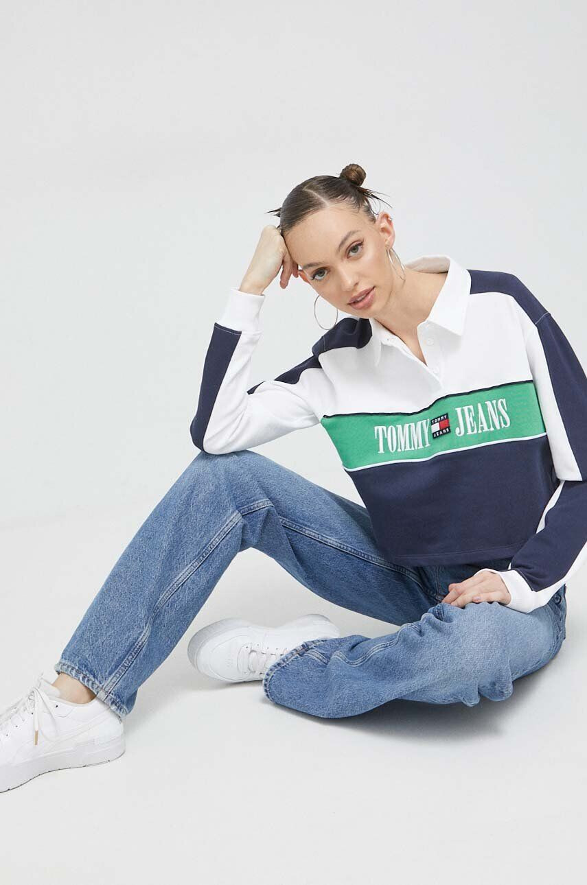 Tommy Jeans pamut melegítőfelső fekete férfi nyomott mintás kapucnis - Pepit.hu