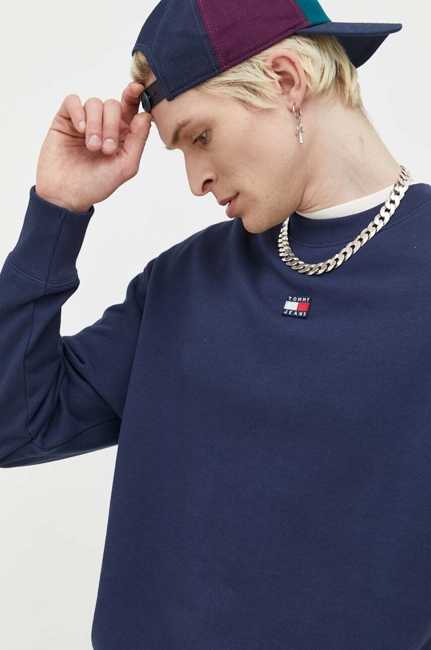 Tommy Jeans pamut melegítőfelső sötétkék férfi sima - Pepit.hu