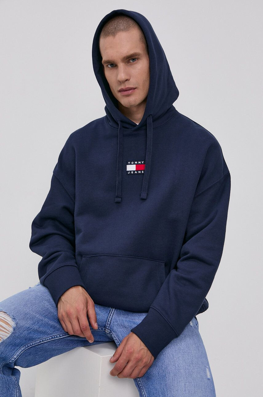 Tommy Jeans pamut melegítőfelső sötétkék férfi nyomott mintás - Pepit.hu