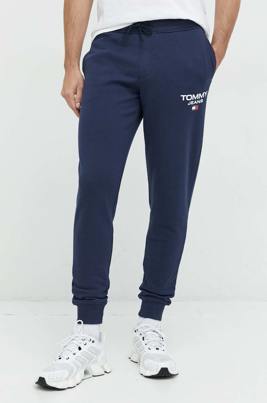 Tommy Jeans pamut melegítőnadrág sötétkék férfi sima - Pepit.hu