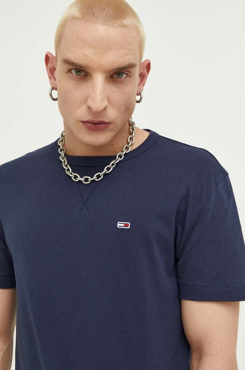 Tommy Jeans pamut póló sötétkék nyomott mintás - Pepit.hu