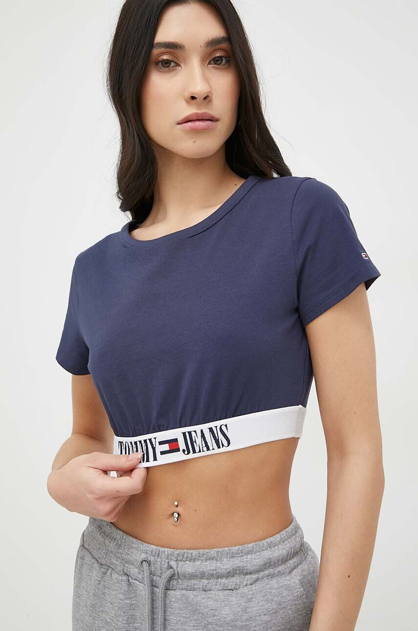 Tommy Jeans pamut póló fekete nyomott mintás - Pepit.hu