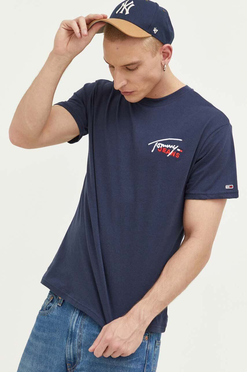 Tommy Jeans pamut póló szürke nyomott mintás - Pepit.hu