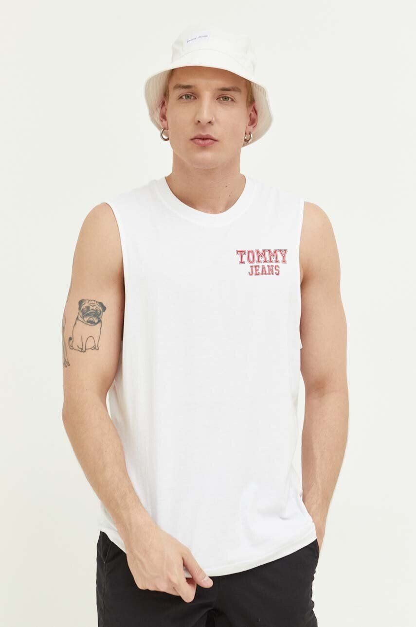 Tommy Jeans pamut póló fehér - Pepit.hu