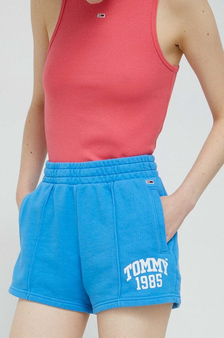 Tommy Jeans pamut rövidnadrág sima magas derekú - Pepit.hu