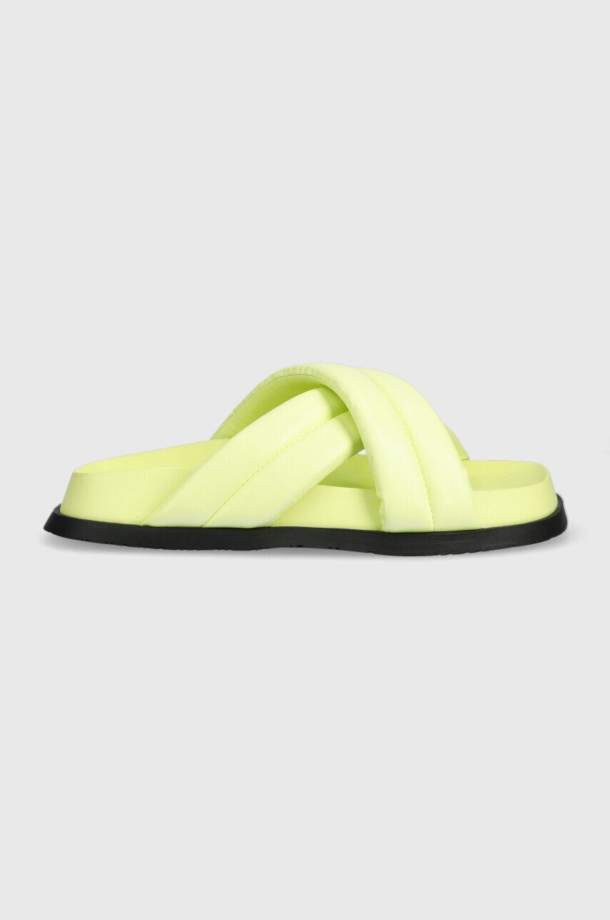 Tommy Jeans papucs FANCY PADDED SANDAL zöld női EN0EN02175 - Pepit.hu