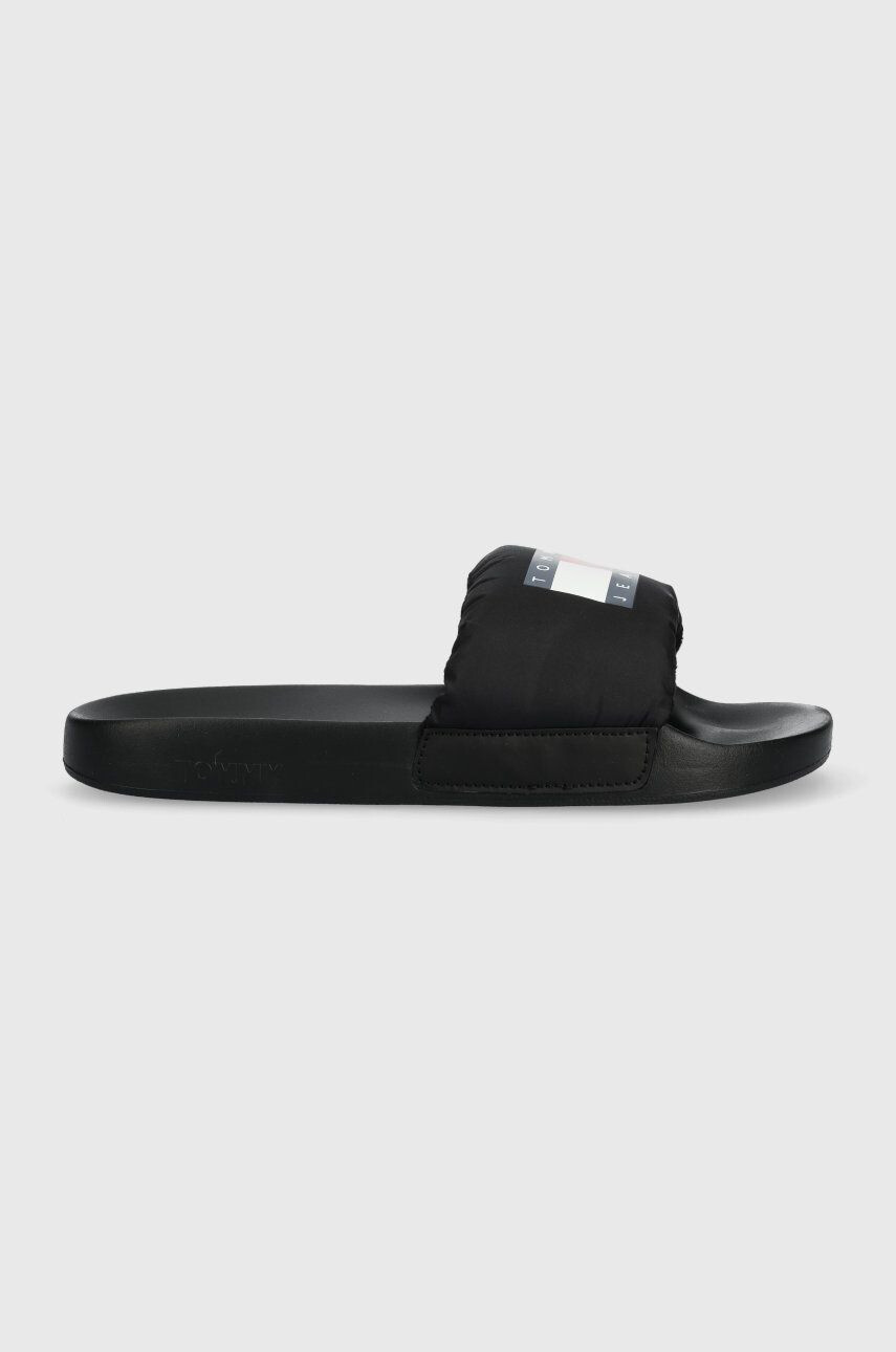 Tommy Jeans papucs Padded Pool Slide fekete férfi - Pepit.hu