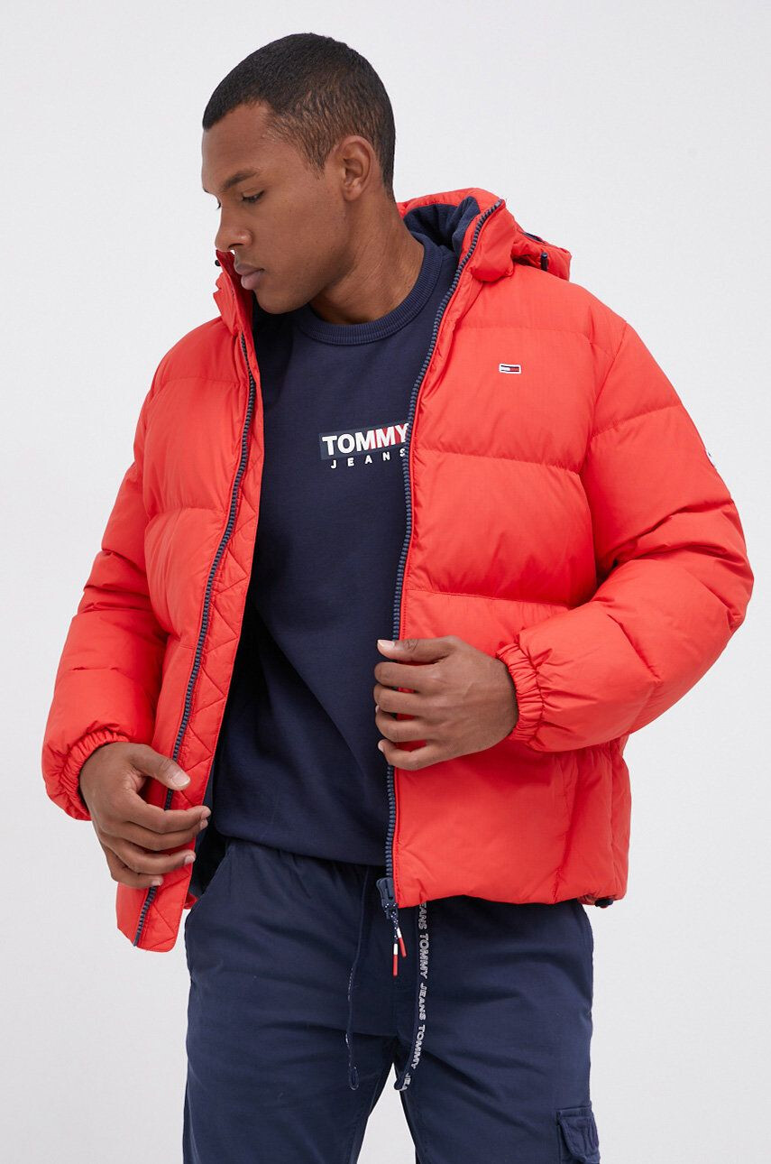 Tommy Jeans pehelydzseki férfi piros téli - Pepit.hu