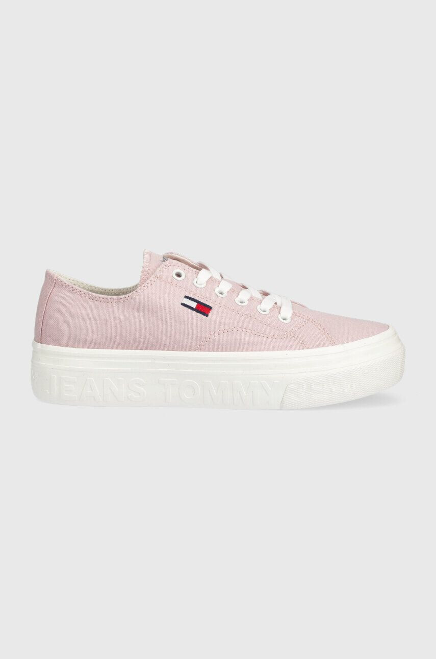 Tommy Jeans sportcipő FLATFORM rózsaszín női EN0EN02173 - Pepit.hu