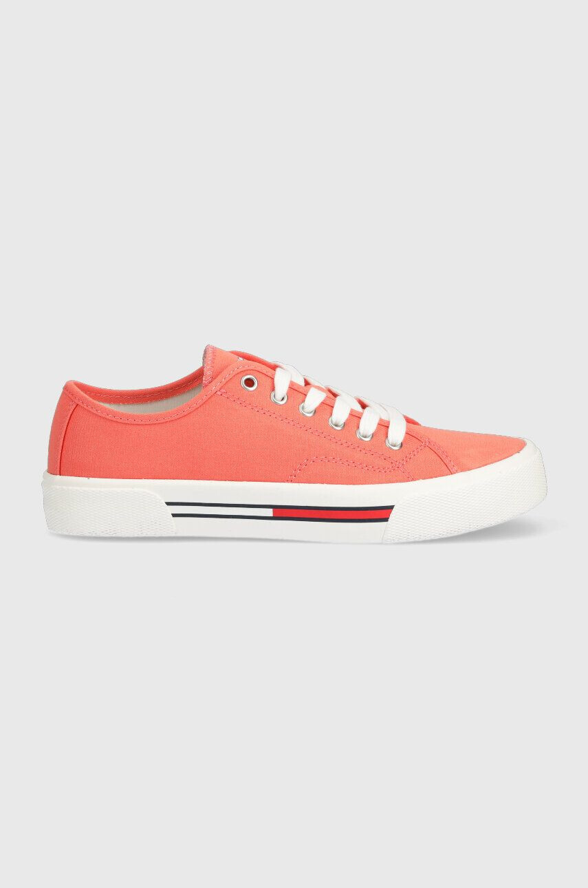 Tommy Jeans sportcipő TJW LOW CUT CANVAS narancssárga női EN0EN02359 - Pepit.hu