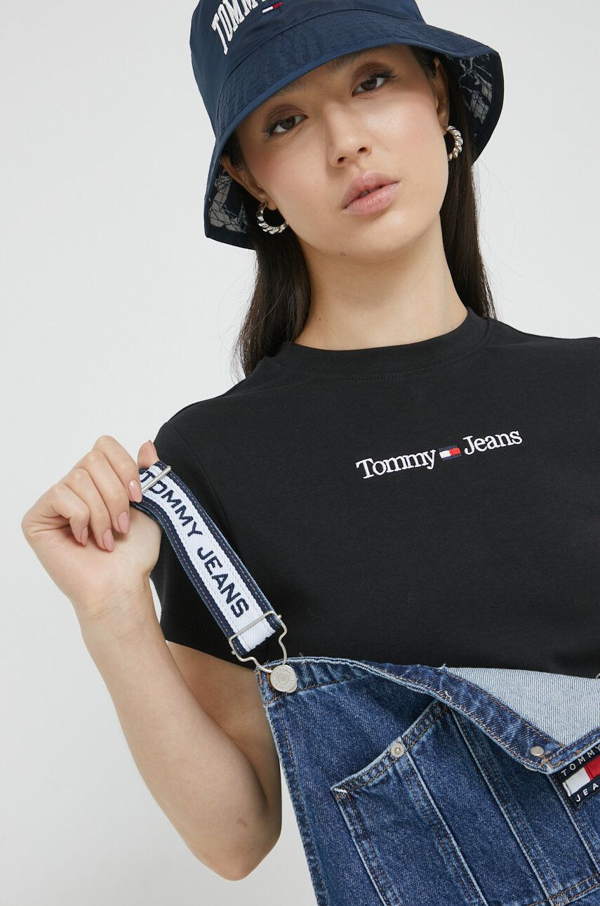 Tommy Jeans t-shirt női fekete - Pepit.hu