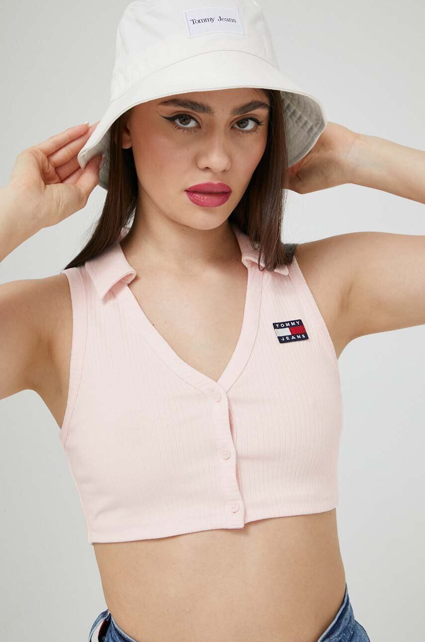 Tommy Jeans top női rózsaszín - Pepit.hu