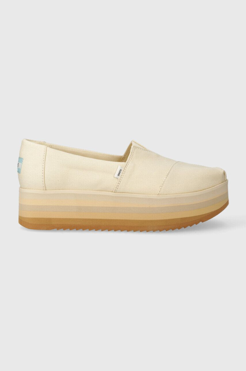 Toms espadrilles bézs platformos - Pepit.hu