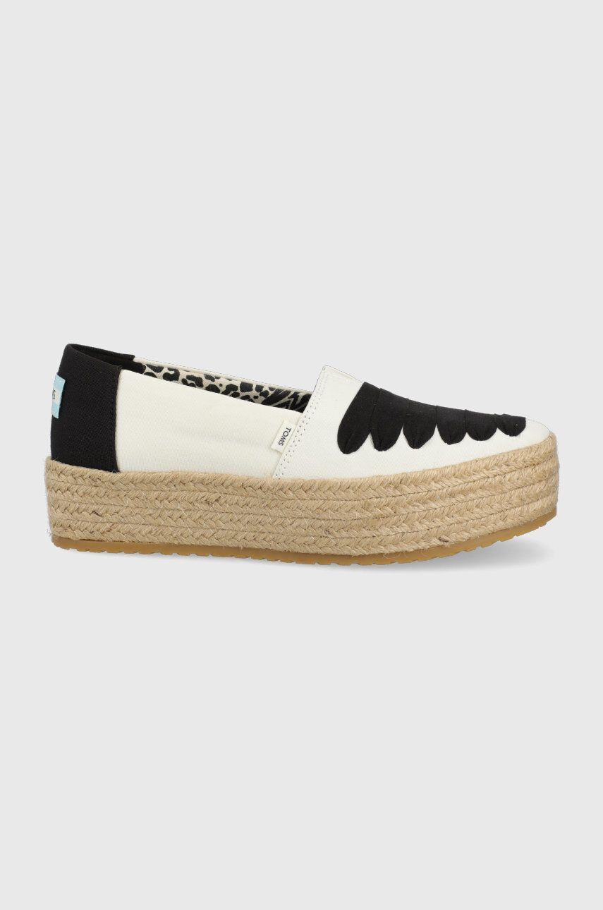 Toms espadrilles Valencia bézs platformos - Pepit.hu