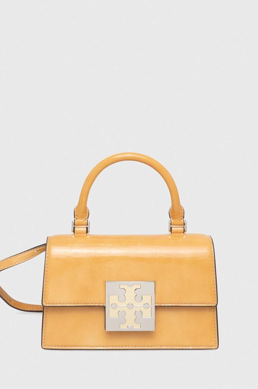 Tory Burch bőr táska sárga - Pepit.hu