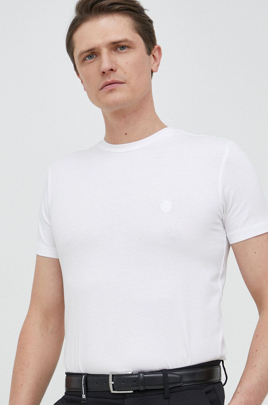 Trussardi t-shirt fehér férfi sima - Pepit.hu