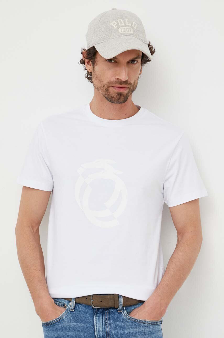 Trussardi t-shirt fekete férfi sima - Pepit.hu