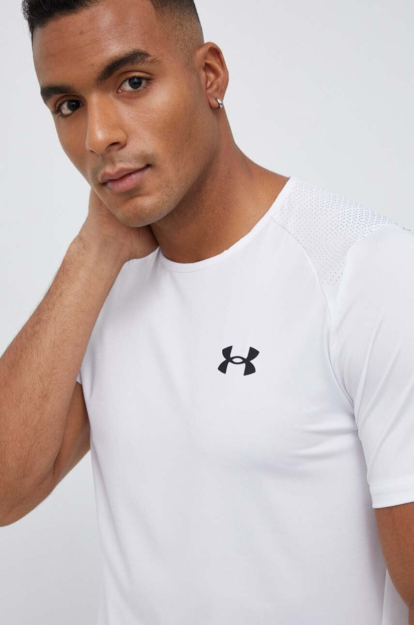 Under Armour edzős póló Armourprint fehér sima - Pepit.hu