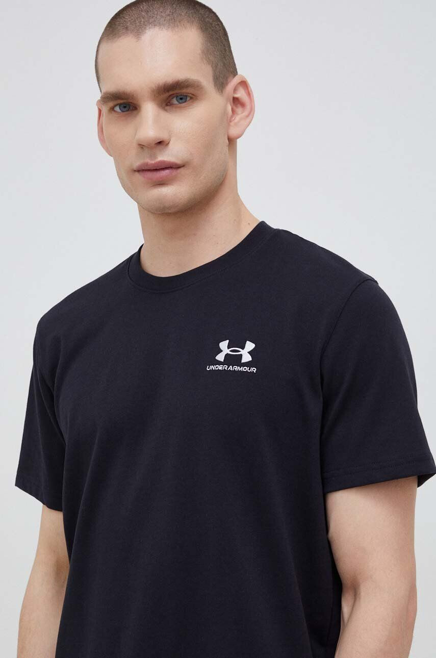 Under Armour edzős póló Logo Embroidered fehér sima - Pepit.hu