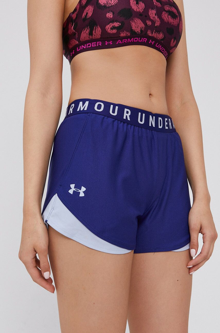 Under Armour edzős rövidnadrág Play Up 3.0 sötétkék nyomott mintás közepes derékmagasságú - Pepit.hu