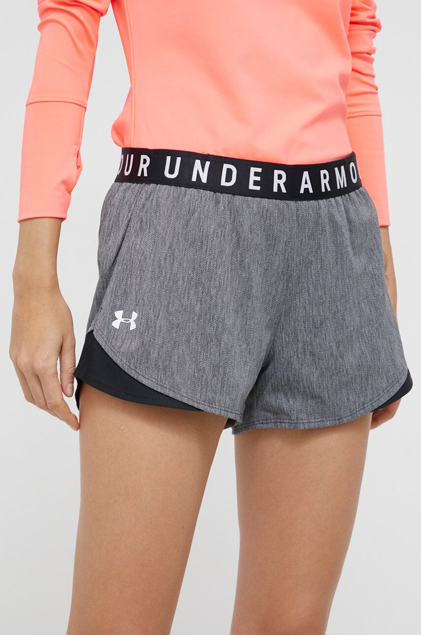 Under Armour edzős rövidnadrág Play Up Twist 3.0 női fekete sima közepes derékmagasságú - Pepit.hu