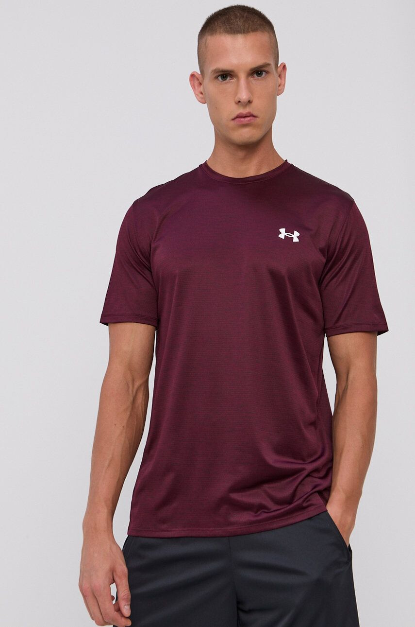 Under Armour t-shirt 1361426 barna férfi sima - Pepit.hu