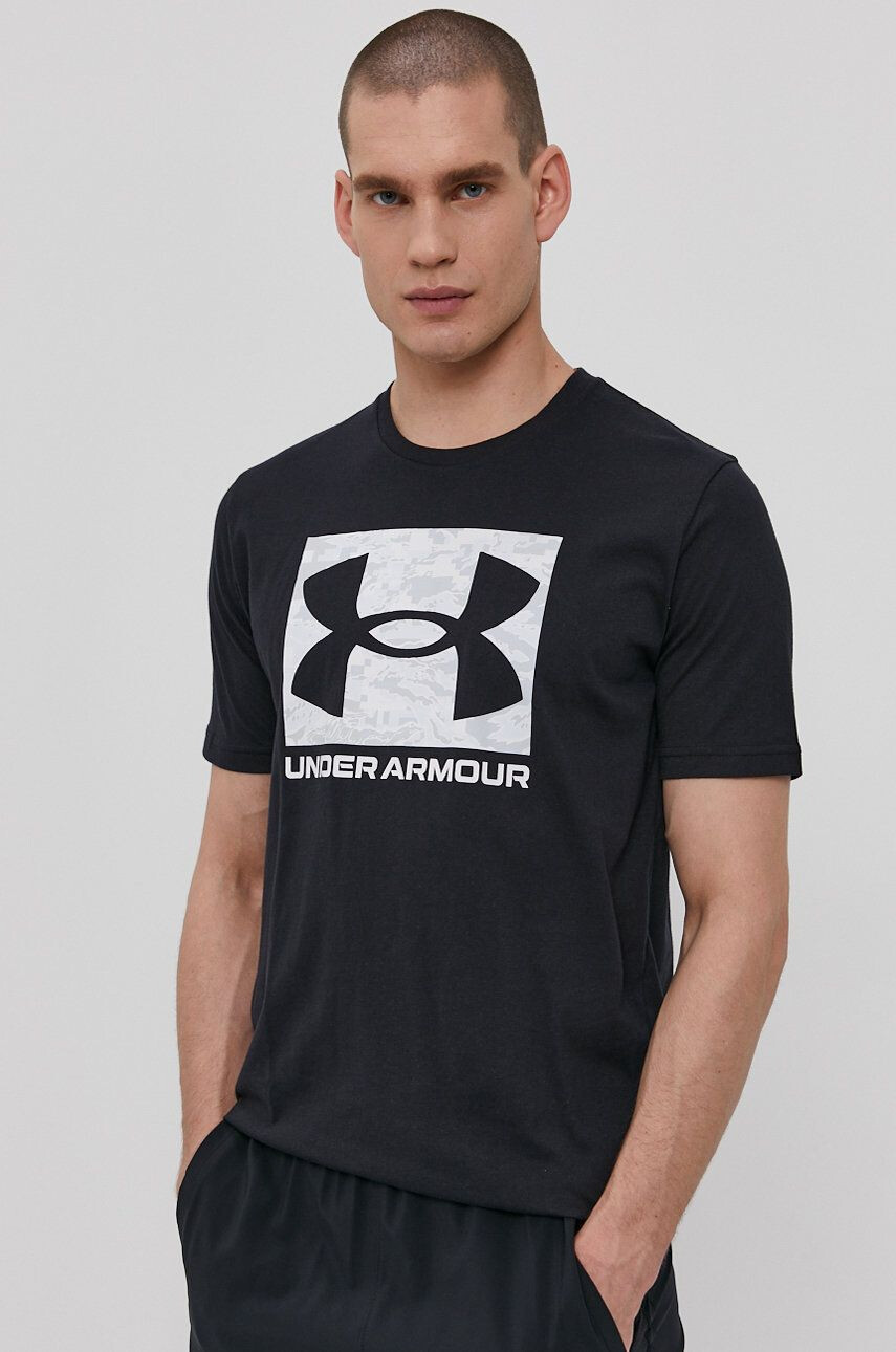 Under Armour t-shirt 1361673 fekete férfi nyomott mintás - Pepit.hu