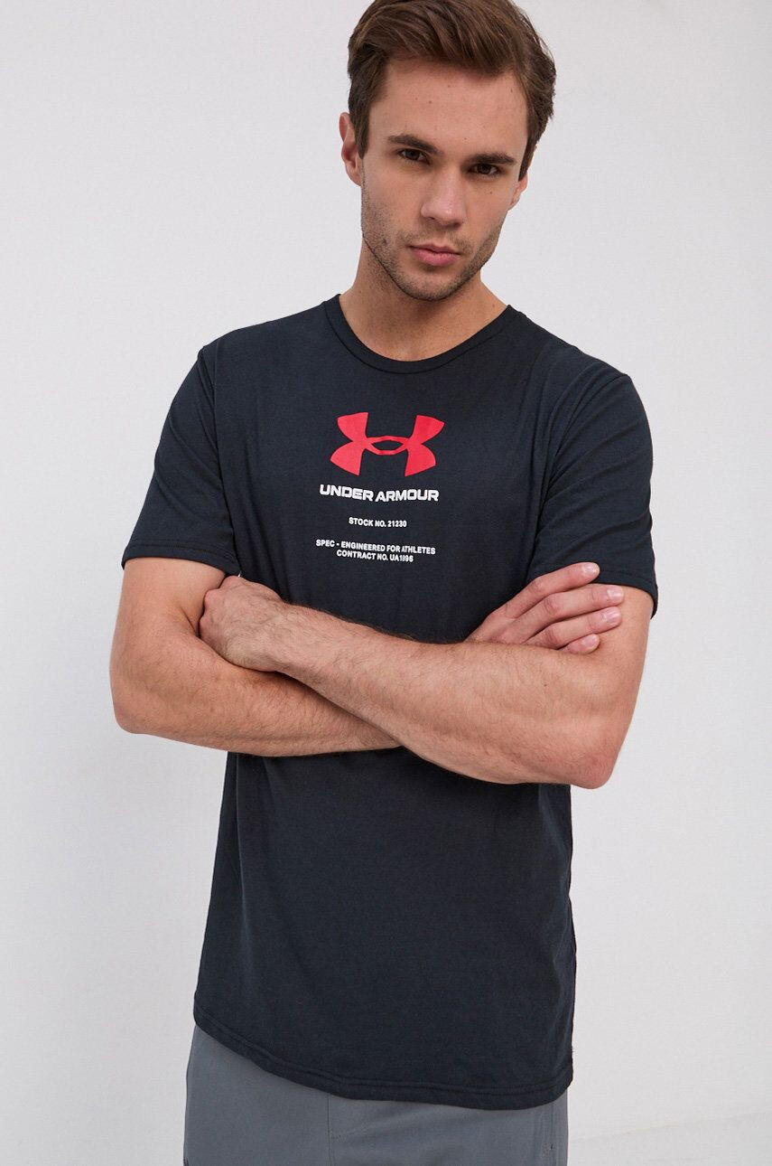 Under Armour t-shirt fekete férfi nyomott mintás - Pepit.hu