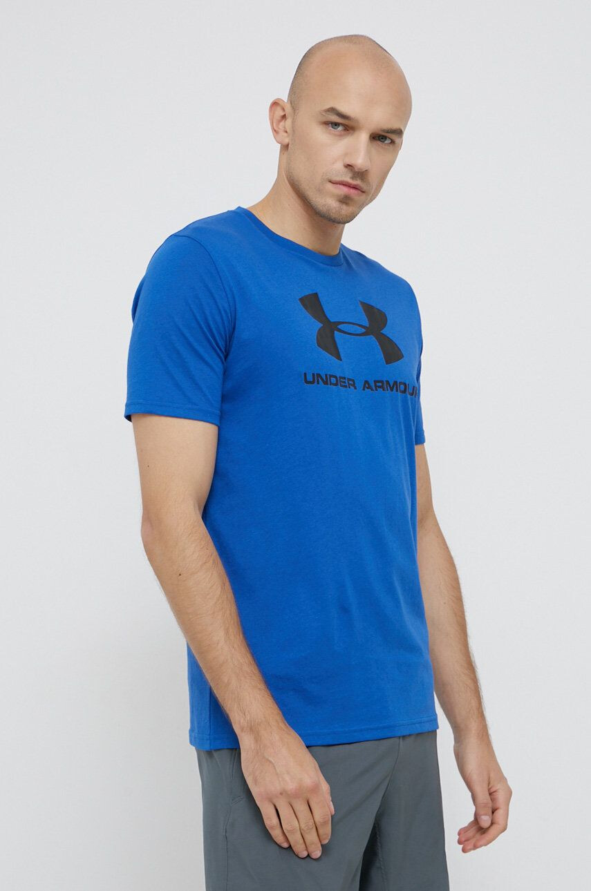 Under Armour t-shirt 1329590 kék nyomott mintás - Pepit.hu